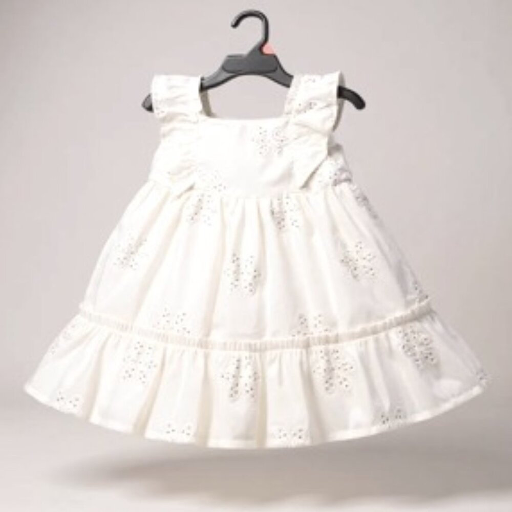 Wonder Nation White Eyelet Kids Formal Dress